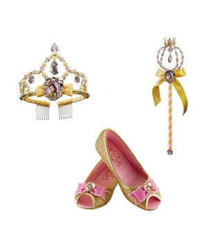 Disney Princess Belle Shoes Wand And Tiara Costume Accessory Set