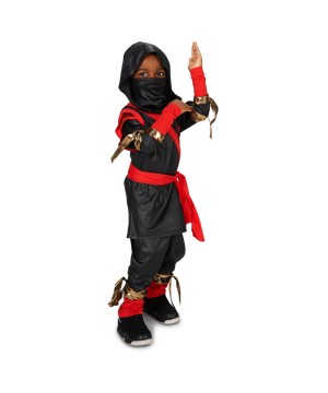 Black And Red Stealth Ninja Toddler Costume