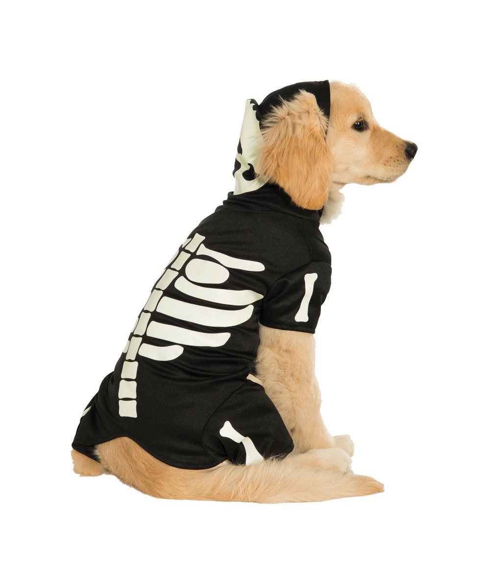 Bones Glow Pets Costume Skeleton Canine Halloween Dark