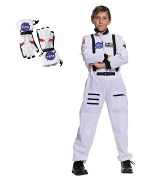 Boys Astronaut Costume And Gloves Set