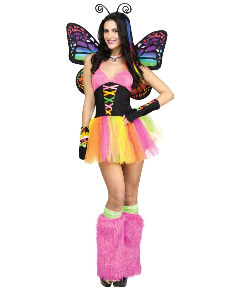 Brilliant Rainbow Butterfly Womens Costume