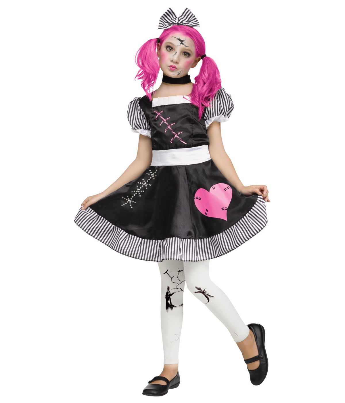 Cracked Broken Doll Girls Costume