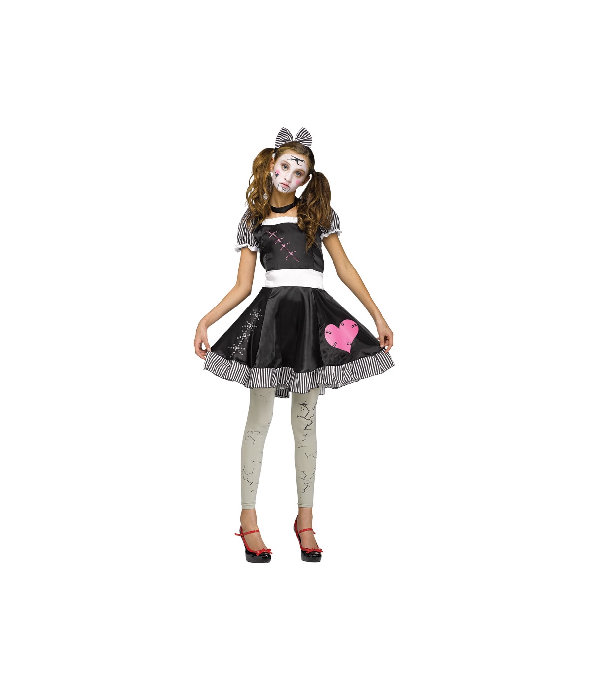 Broken Doll Teen Halloween Costume, Juniors (0?9)