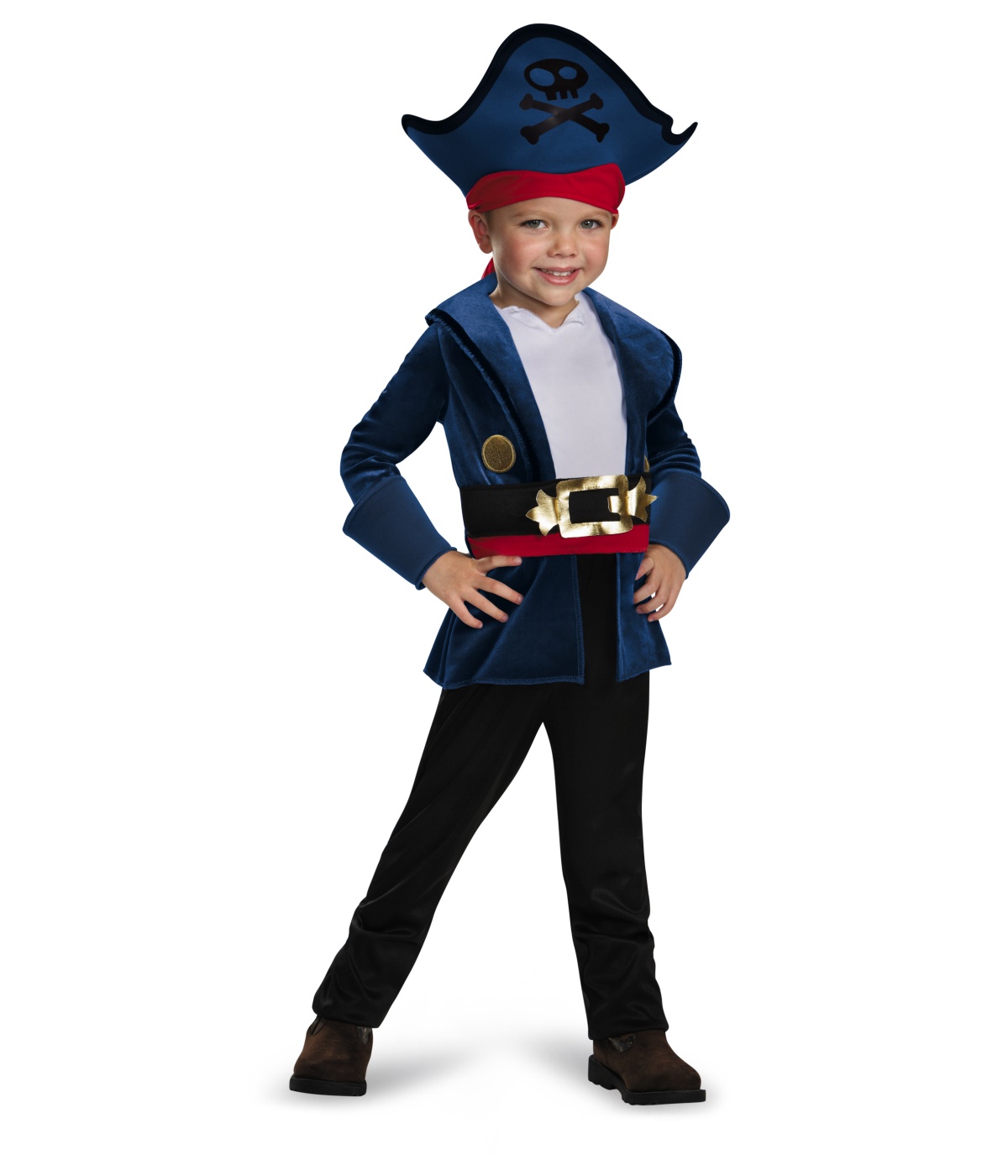 Jake Little Boys Never Land Pirates Disney Costume & Pirate Hat 3t