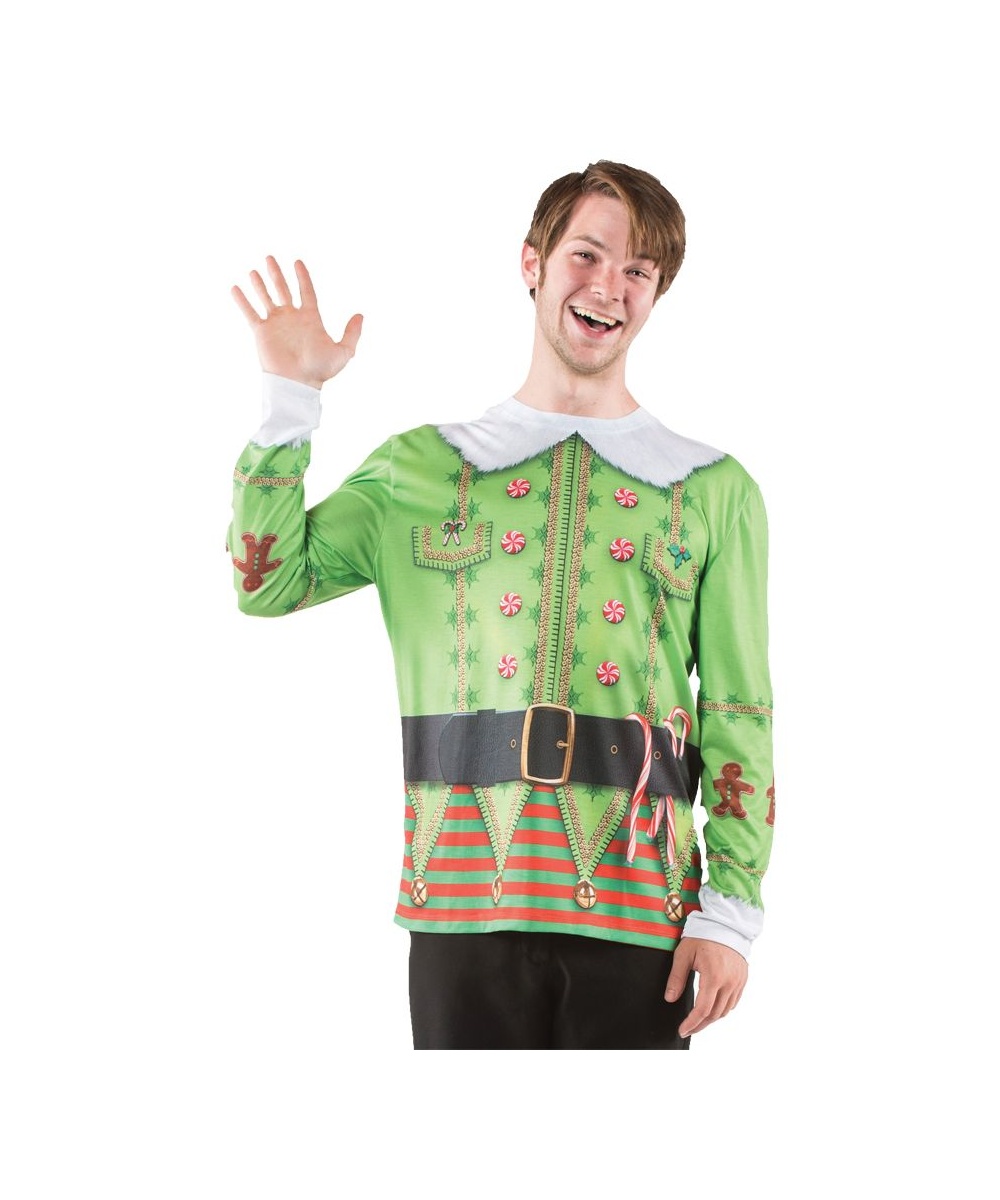 Ugly Christmas Elf Sweater Costume Shirt