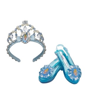 Girls Cinderella Tiara And Shoes