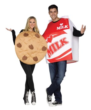 Couples Cookie And Milk Food Women Costume