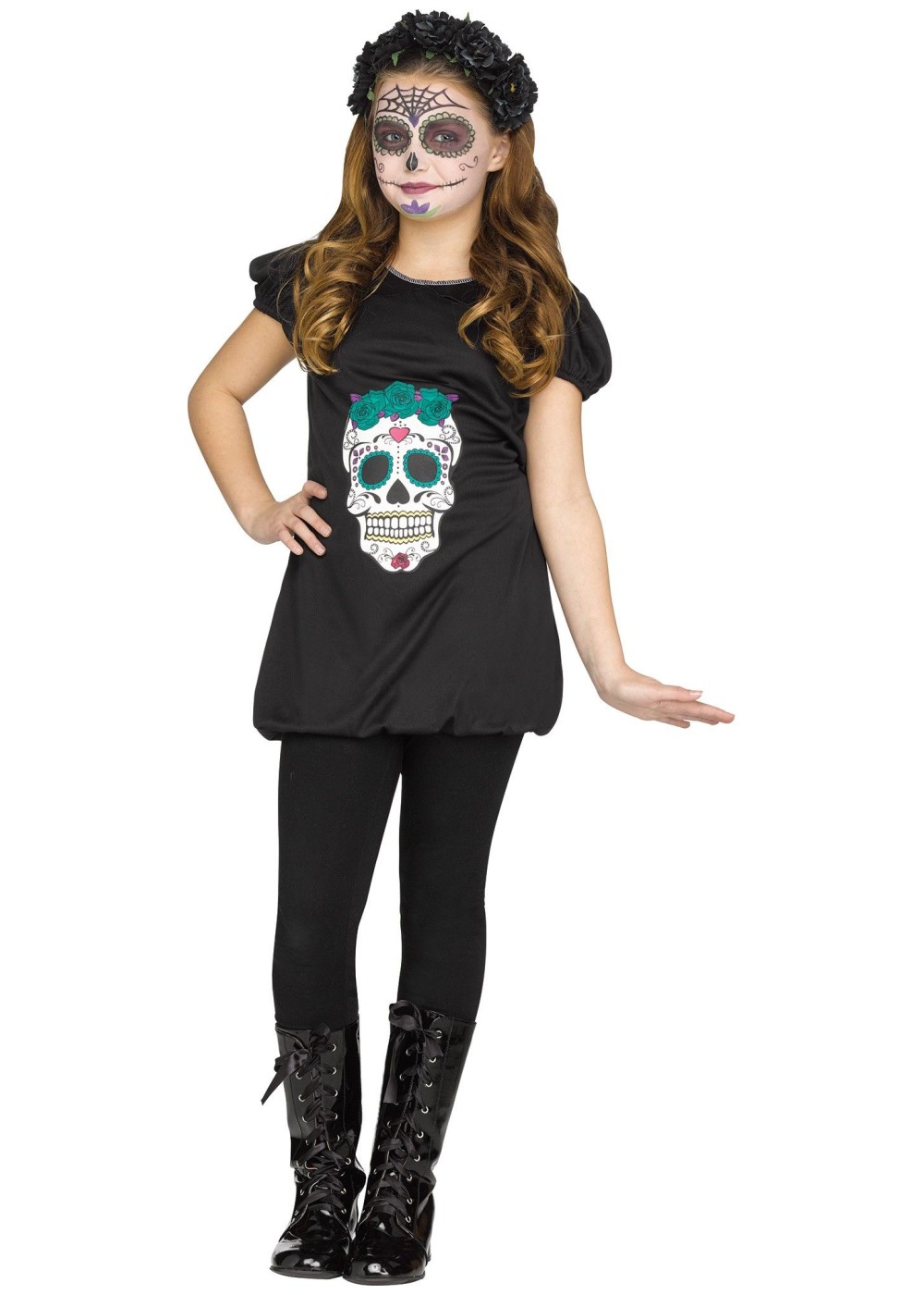 Day Of The Dead Girls Romper Costume