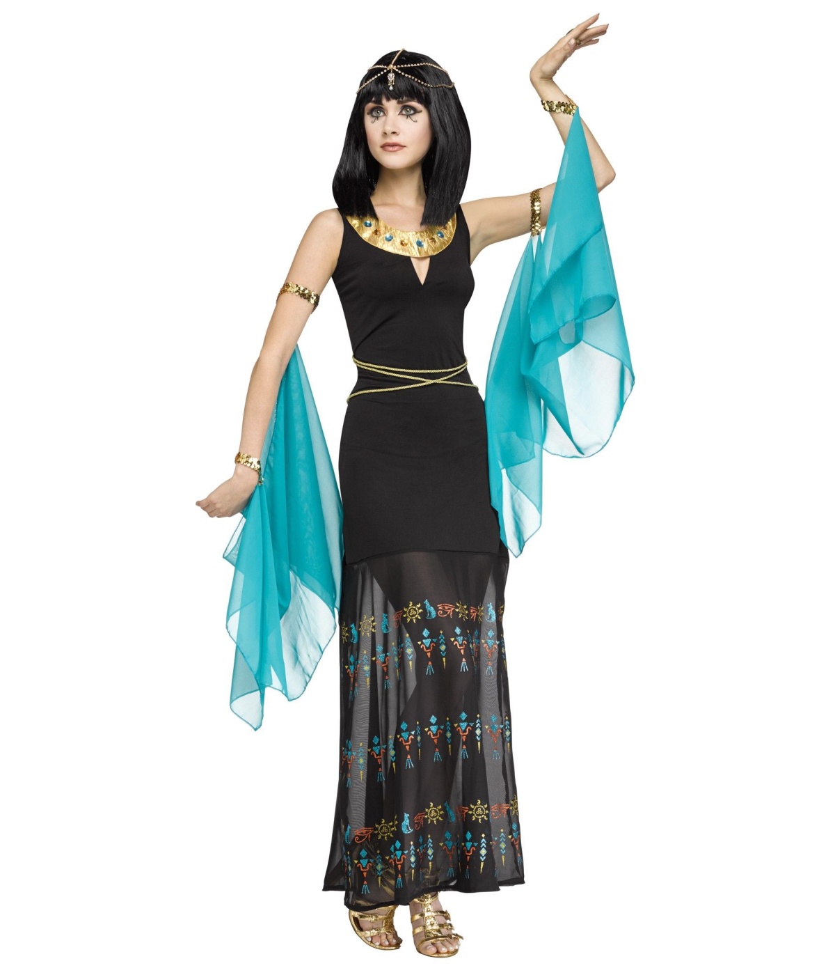 Stylish Hieroglyph Egypitan Queen Women Costume