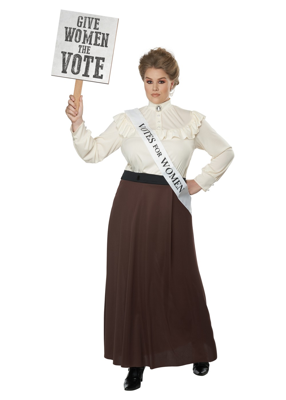 English Suffragette Plus Size Womens Costume Historical Outfit