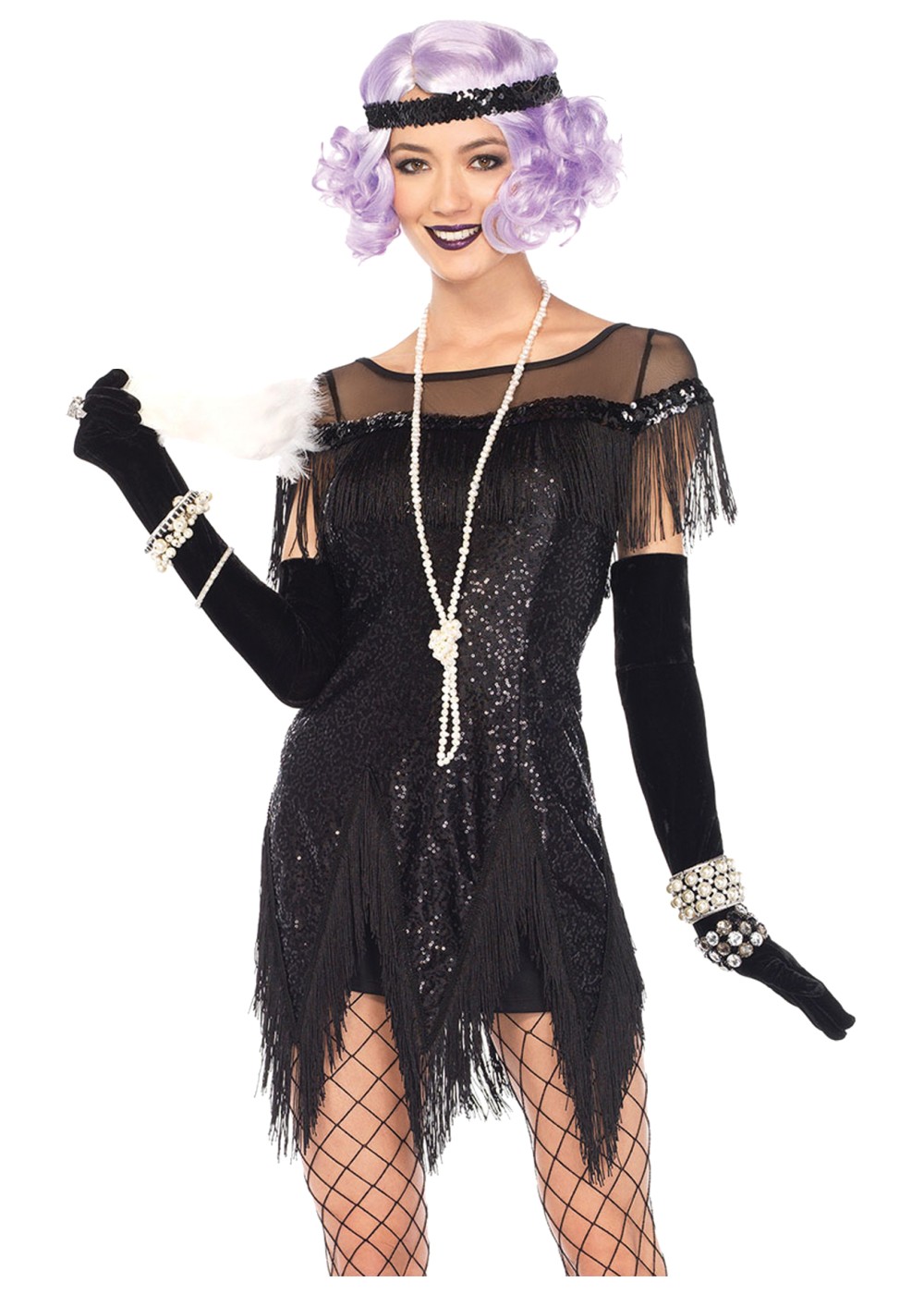 Foxtrot Flirt Black Flapper Women Costume