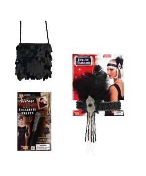 1920s Flapper Woman Costume Set