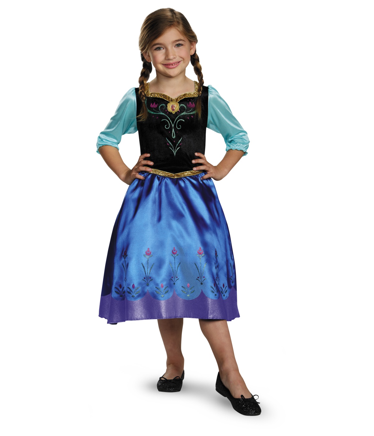 Frozen Anna Girls Disney Costume Classic Arendale Princess Dress