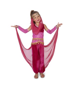 Girls Pink Genie Costume