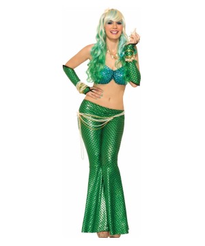 Blue And Green Mermaid Woman Costume