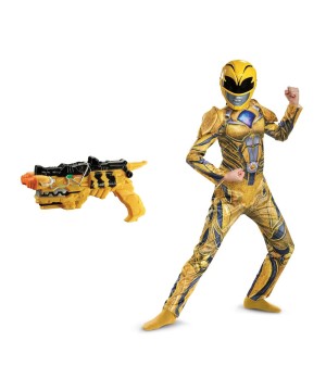 Yellow Power Ranger Movie Costume And Toy Kids Accessory