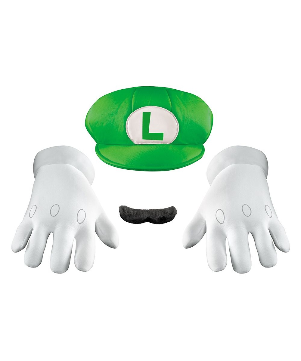 Super Mario Bros Luigi Mens Accessory Kit
