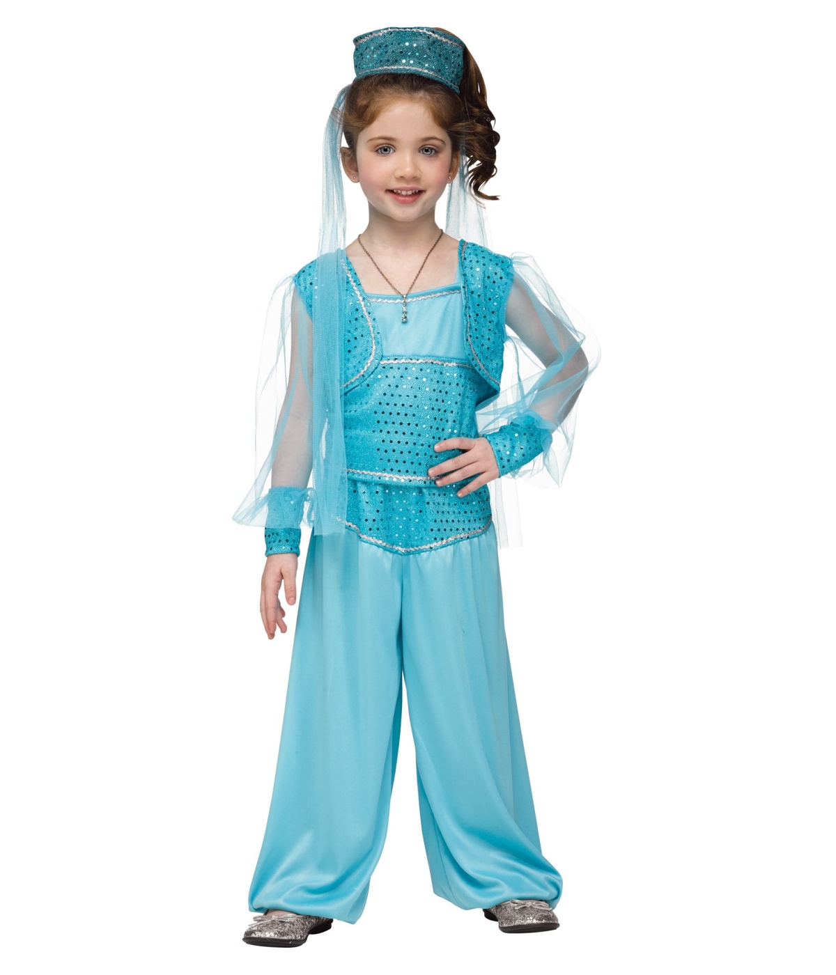 Little Girls Disney Jasmine Inspired Genie Halloween Costume