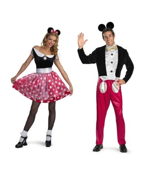 Disney Minnie Mouse And Mickey Mouse Couples Costume Set