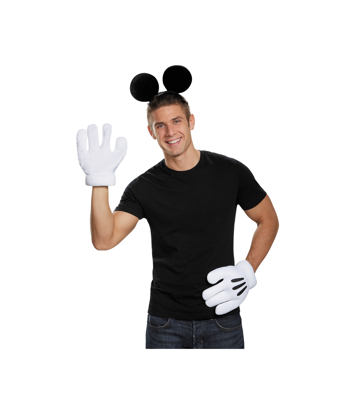 Disney Mickey Mouse Gloves And Ear Men Set