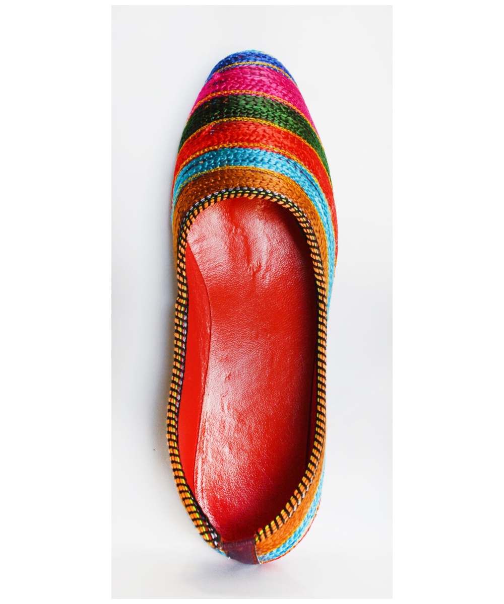 Multicolored Flat Slippers Hand Made In India
