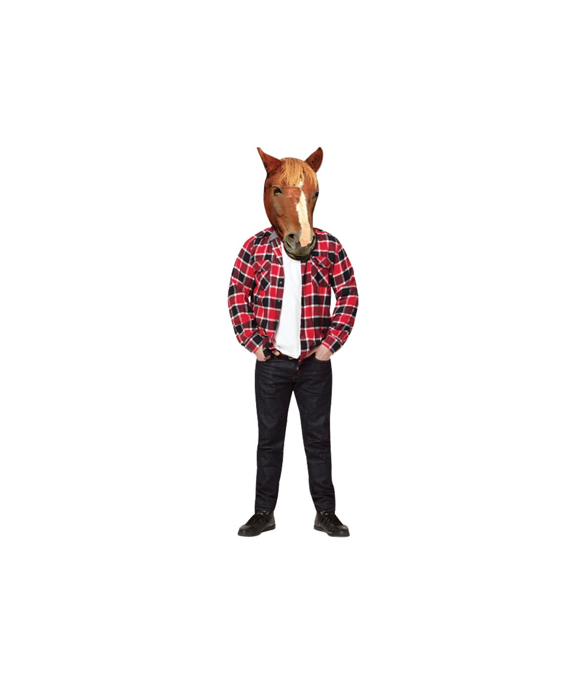 Horse Head Mask Photo Real Men Costume