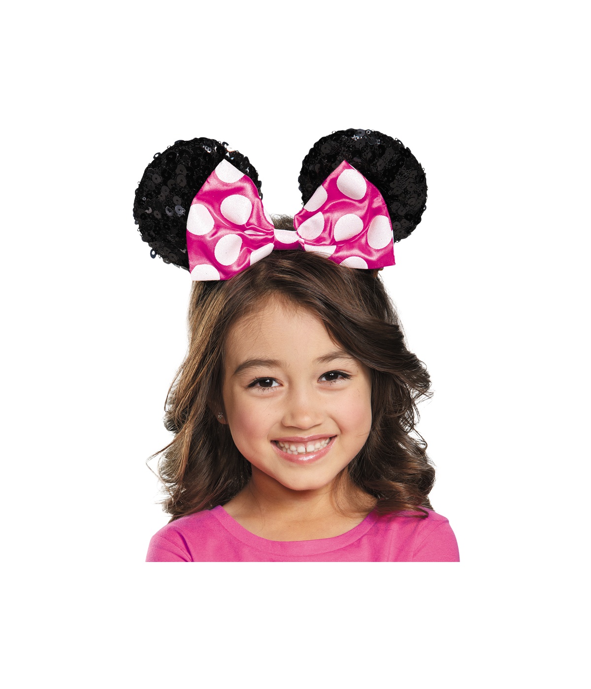 Disney Pink Minnie Big Girls Sequin Ears