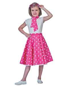 Pink Sock Hop Kids Costume
