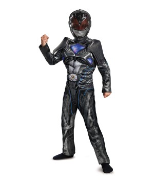 Boys Power Rangers Movie Black Ranger Muscle Costume