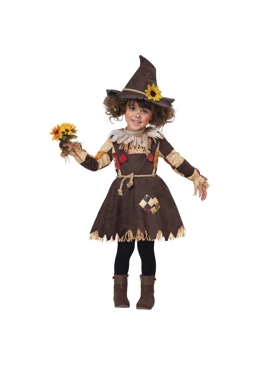 Pumpkin Scarecrow Girls Costume