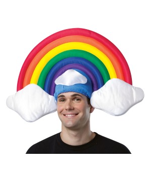 Rainbow Plush Hat
