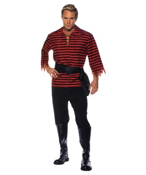 Red Pirate Men Costume