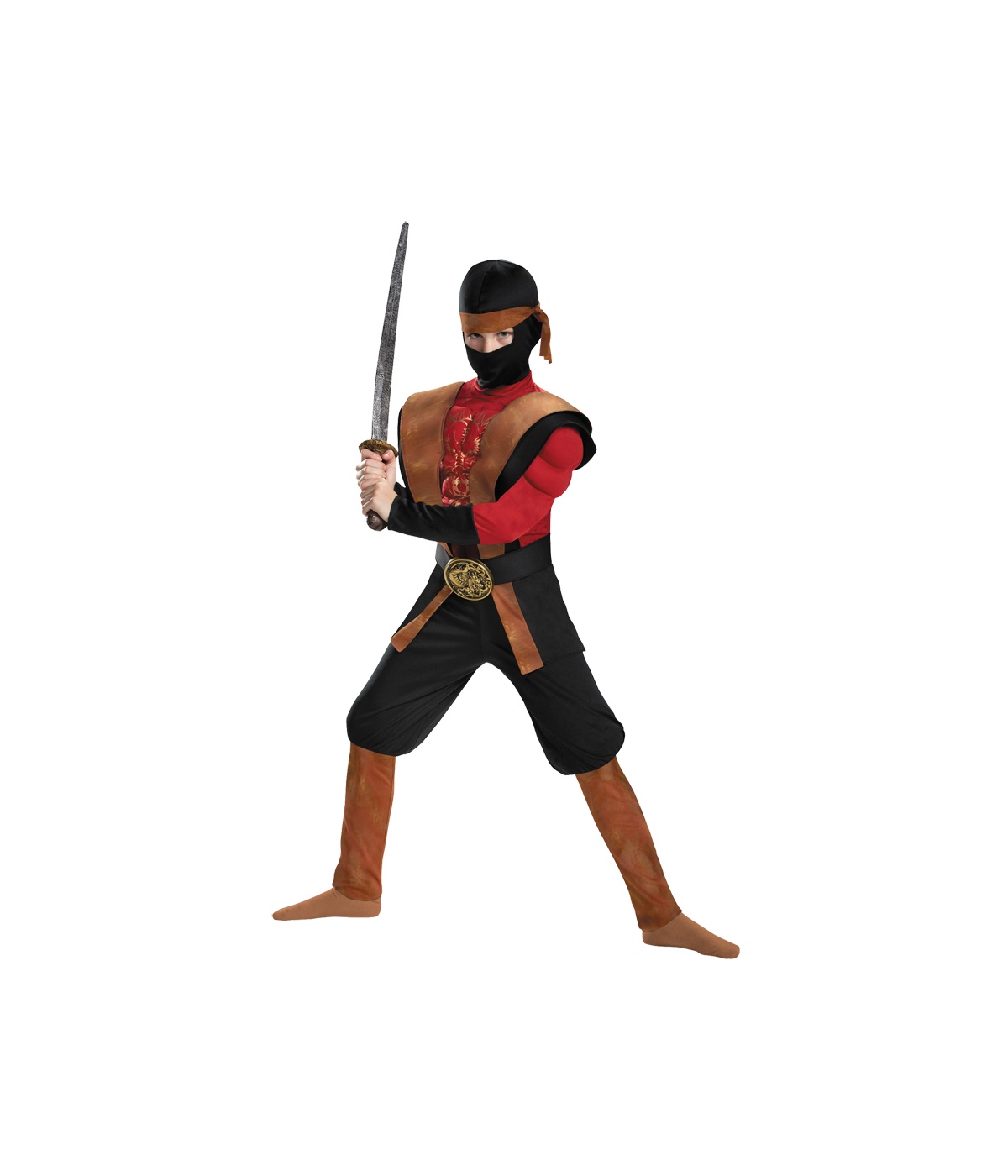 Red Venom Ninja Warrior Big Boys Muscle Costume