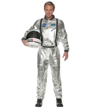 Silver Astronaut Men Costume