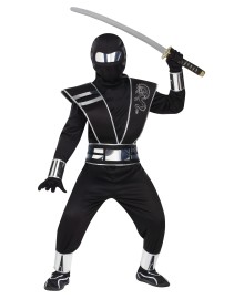 Silver Mirror Ninja Kids Costume