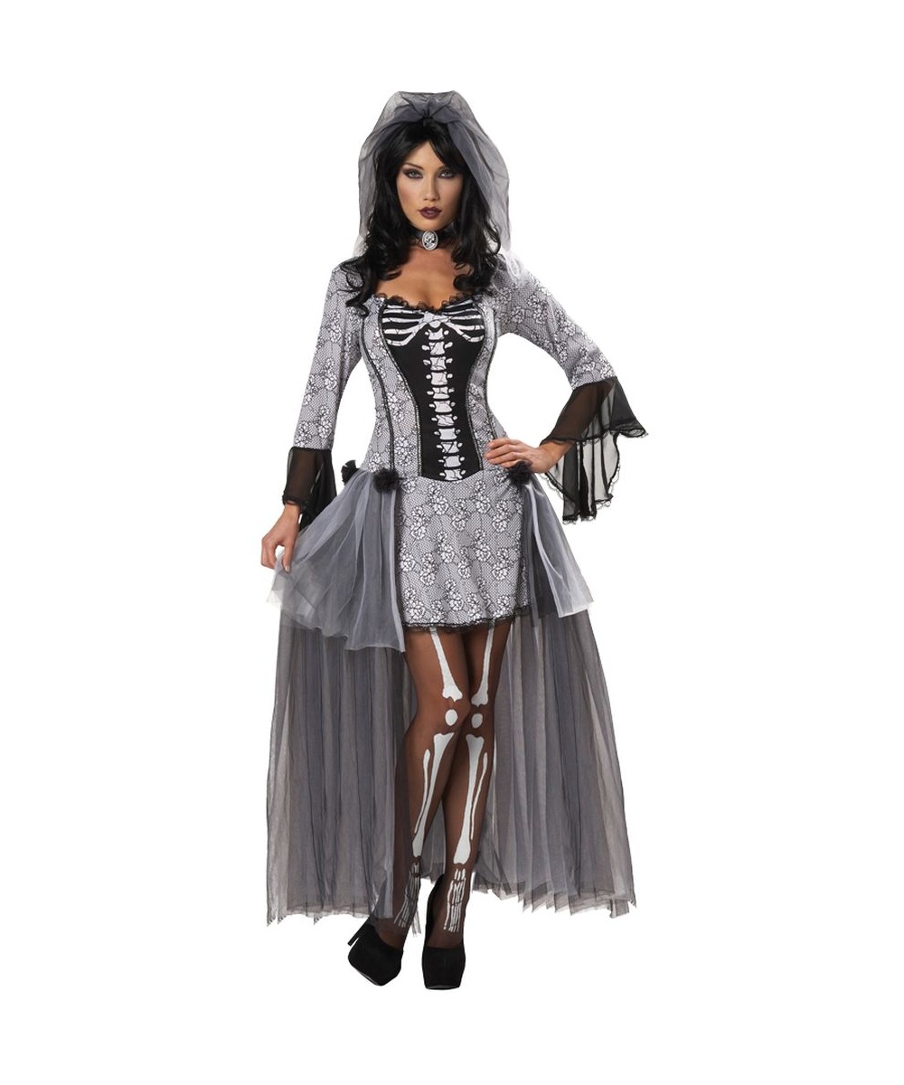 Skeleton Bride Womens Costume Small