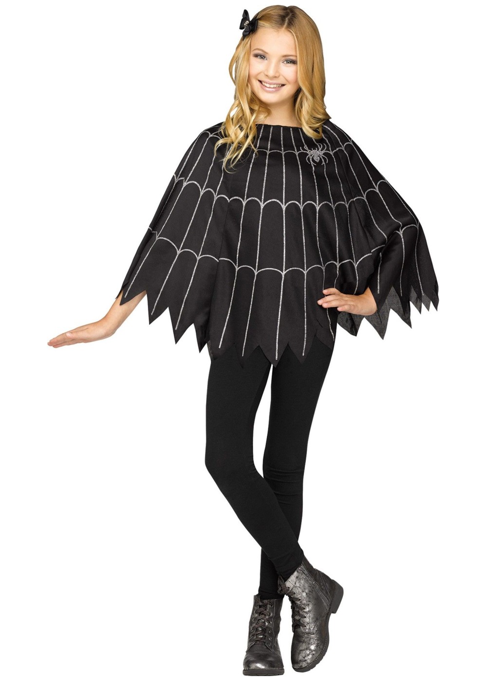 Girls Spiderweb Costume Poncho