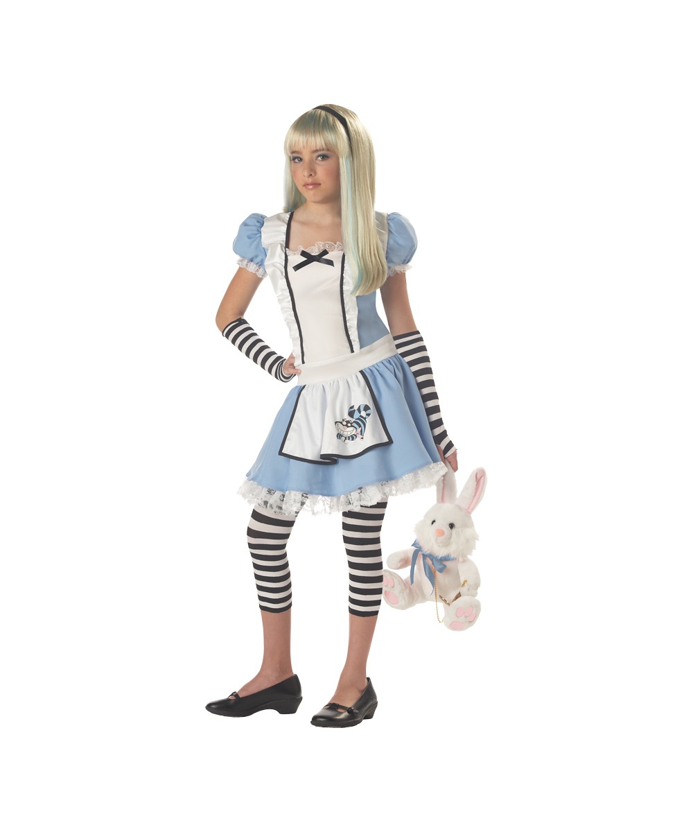 Storybook Disney Alice In Wonderland Tween Girls Halloween Costume