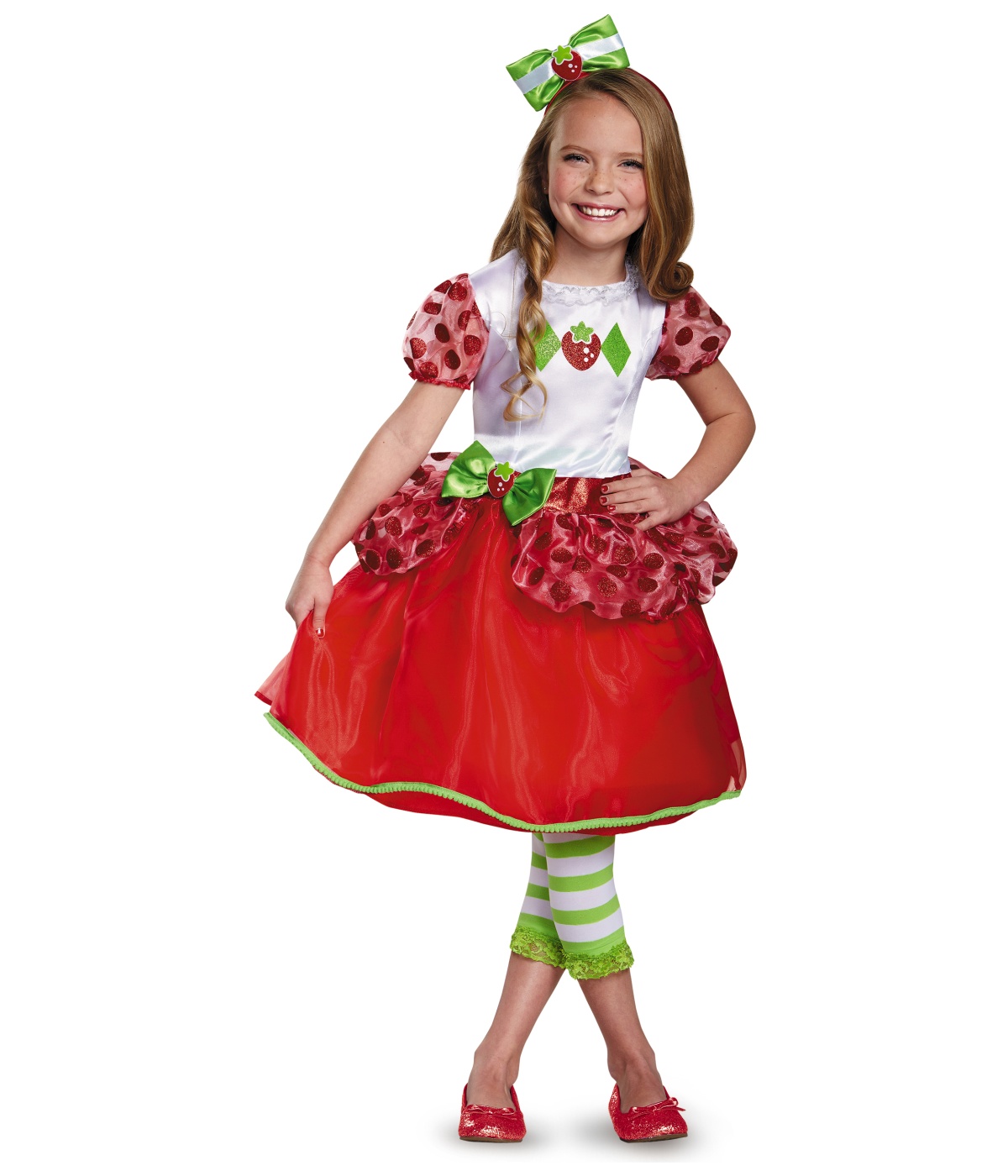 Strawberry Shortcake Little Girls Costume Dress Bow Headband