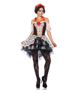 Day Of The Dead Sugar Skull Senorita Woman Costume
