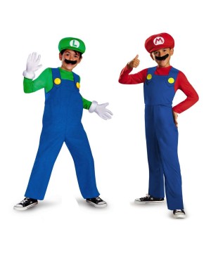Super Mario And Lugi Boys Video Game Costumes