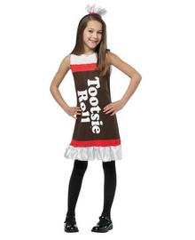 Tootsie Roll Ruffle Dress Girl Costume