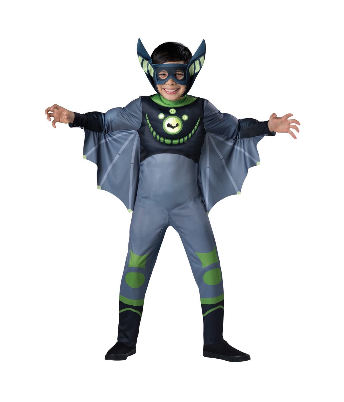 Wild Kratts Boys Green Bat Muscle Costume