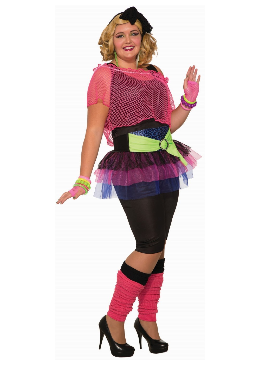 Women's Plus 80s Disco Night Costume