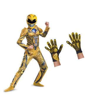Yellow Power Ranger Kids Costume Set
