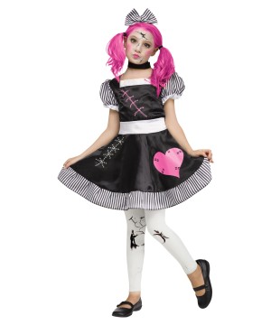 Cracked Broken Doll Girls Costume