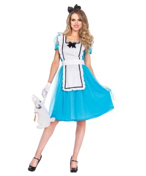 Alice in Wonderland Womens Disney Halloween Party Costume Classic