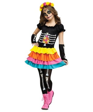 Dia De Los Muertos Sweetie Girls Costume 