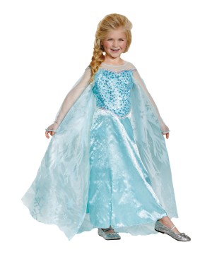 Girls Frozen Elsa Prestige Costume