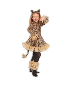 Lovely Leopard Jungle Cheetah Animal Girls Halloween Costume